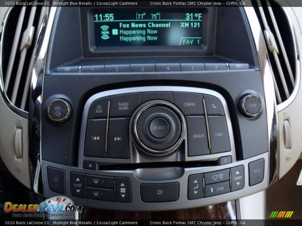 2010 Buick LaCrosse CX Midnight Blue Metallic / Cocoa/Light Cashmere Photo #19