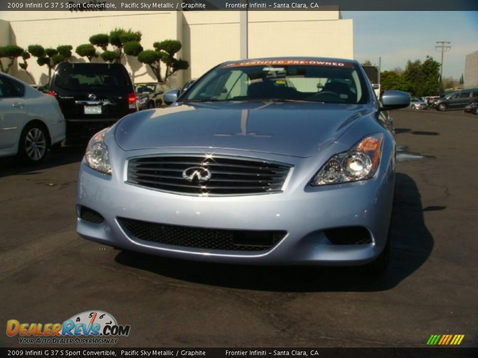 2009 Infiniti G 37 S Sport Convertible Pacific Sky Metallic / Graphite Photo #3