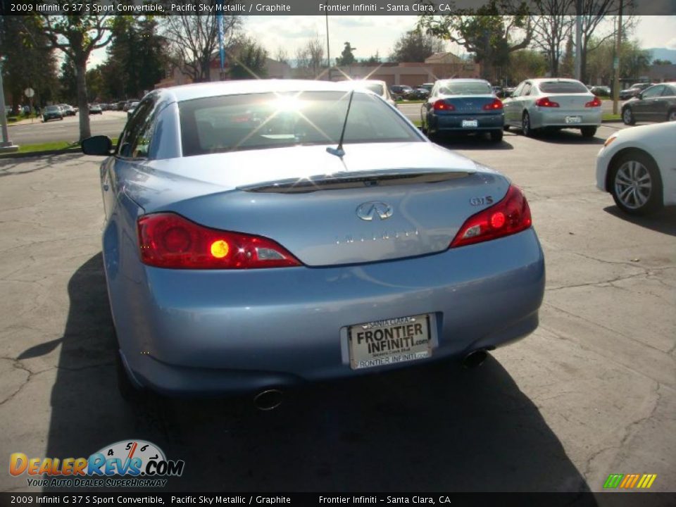 2009 Infiniti G 37 S Sport Convertible Pacific Sky Metallic / Graphite Photo #6