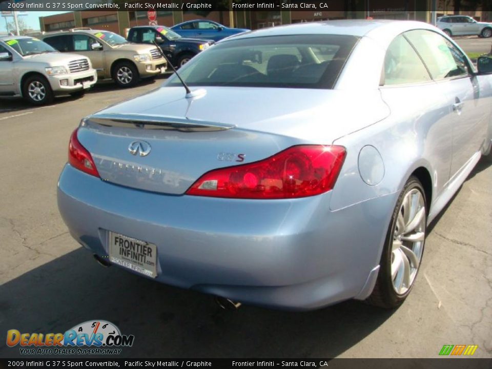 2009 Infiniti G 37 S Sport Convertible Pacific Sky Metallic / Graphite Photo #7