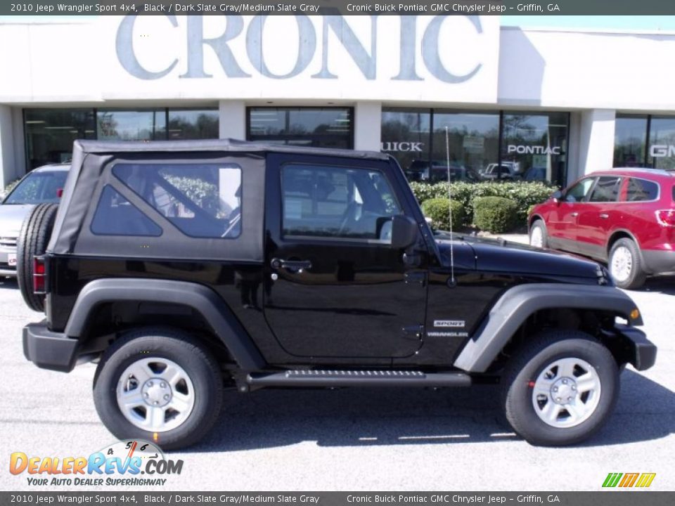 2010 Jeep Wrangler Sport 4x4 Black / Dark Slate Gray/Medium Slate Gray Photo #1