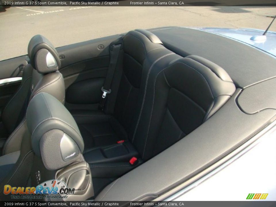 2009 Infiniti G 37 S Sport Convertible Pacific Sky Metallic / Graphite Photo #14