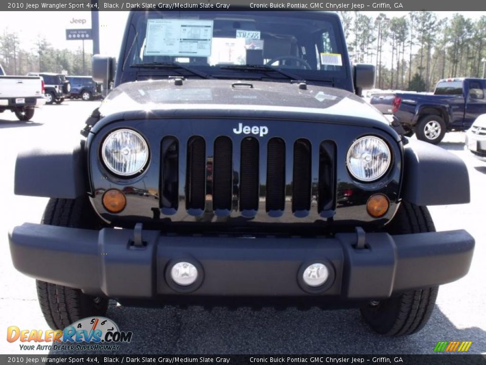 2010 Jeep Wrangler Sport 4x4 Black / Dark Slate Gray/Medium Slate Gray Photo #3