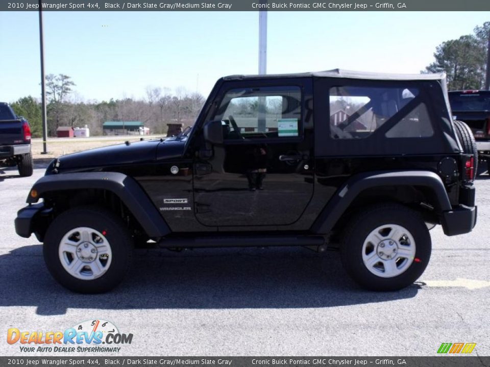 2010 Jeep Wrangler Sport 4x4 Black / Dark Slate Gray/Medium Slate Gray Photo #5