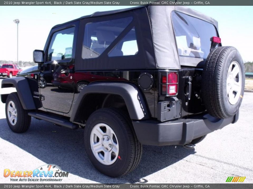 2010 Jeep Wrangler Sport 4x4 Black / Dark Slate Gray/Medium Slate Gray Photo #6