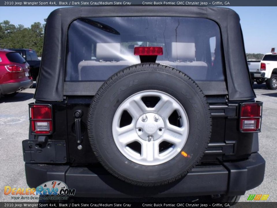 2010 Jeep Wrangler Sport 4x4 Black / Dark Slate Gray/Medium Slate Gray Photo #7