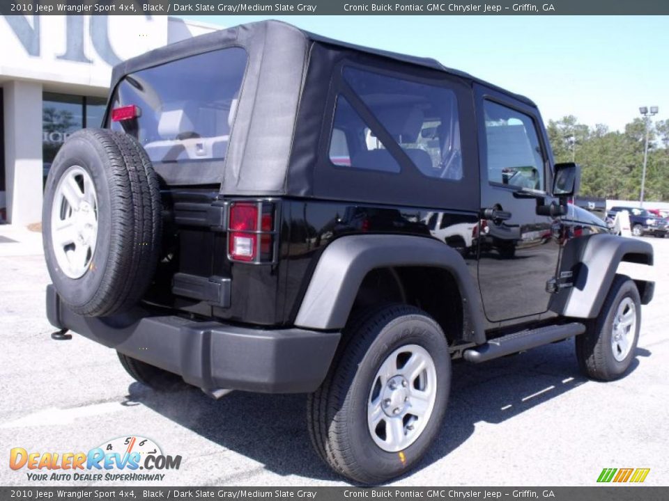 2010 Jeep Wrangler Sport 4x4 Black / Dark Slate Gray/Medium Slate Gray Photo #8