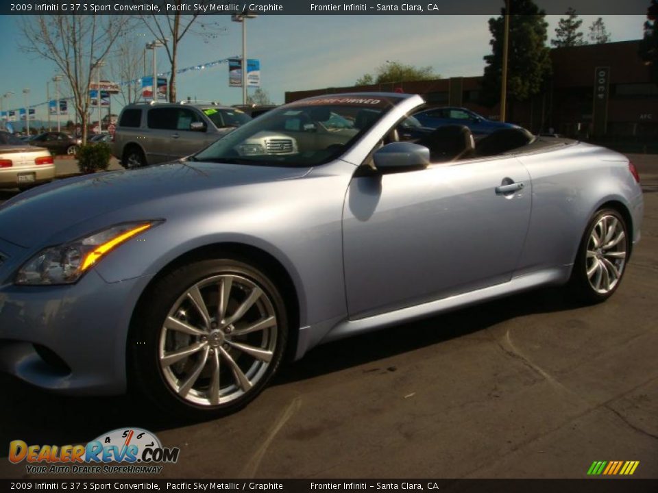 2009 Infiniti G 37 S Sport Convertible Pacific Sky Metallic / Graphite Photo #22