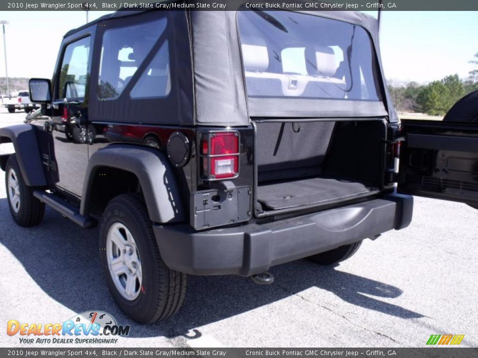 2010 Jeep Wrangler Sport 4x4 Black / Dark Slate Gray/Medium Slate Gray Photo #13
