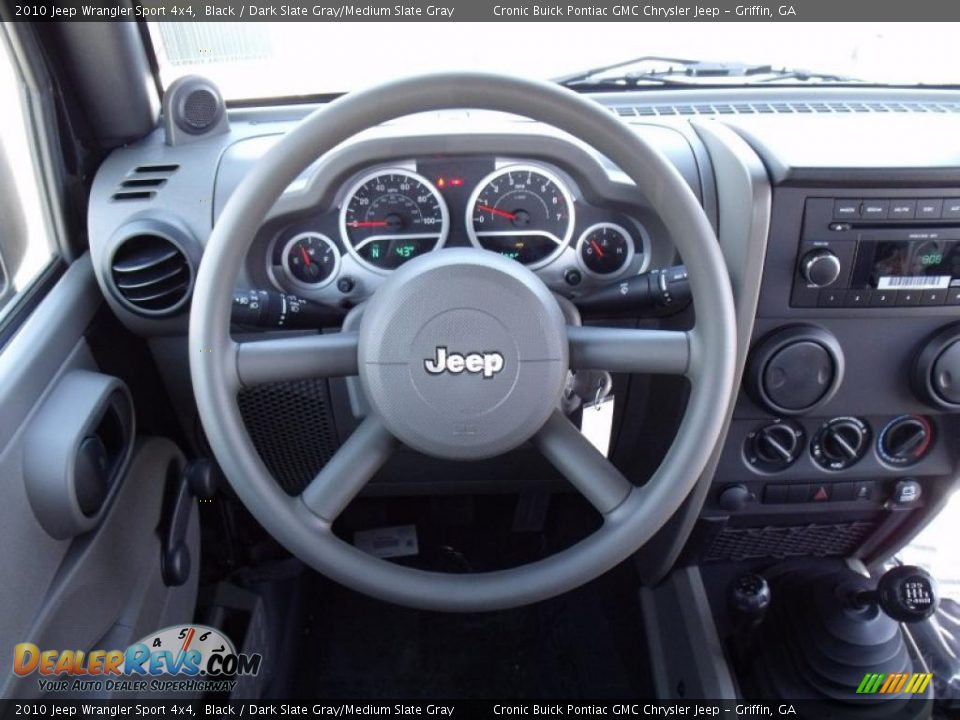 2010 Jeep Wrangler Sport 4x4 Black / Dark Slate Gray/Medium Slate Gray Photo #17