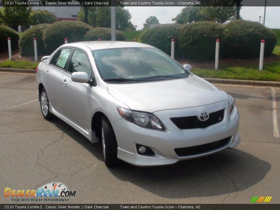 2010 Toyota Corolla S Classic Silver Metallic / Dark Charcoal Photo #1