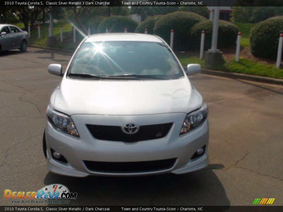 2010 Toyota Corolla S Classic Silver Metallic / Dark Charcoal Photo #2