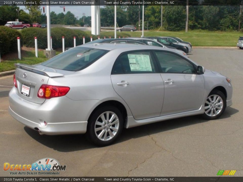 2010 Toyota Corolla S Classic Silver Metallic / Dark Charcoal Photo #5