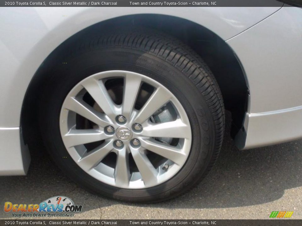 2010 Toyota Corolla S Classic Silver Metallic / Dark Charcoal Photo #6