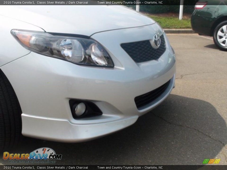 2010 Toyota Corolla S Classic Silver Metallic / Dark Charcoal Photo #7