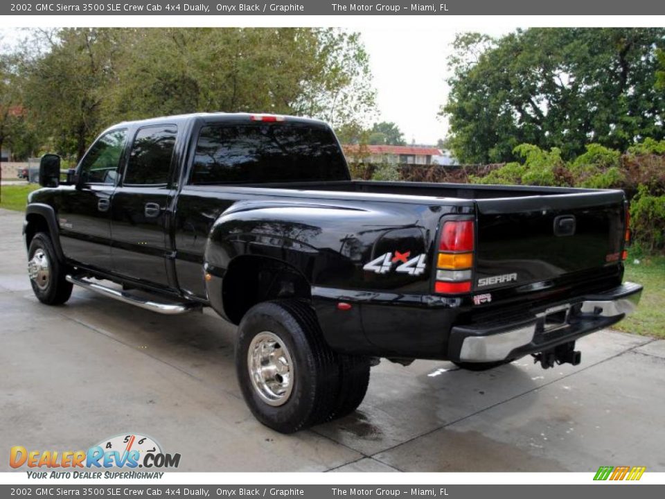 2002 GMC Sierra 3500 SLE Crew Cab 4x4 Dually Onyx Black / Graphite Photo #4