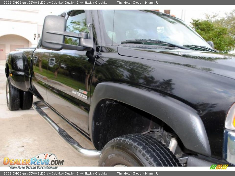 2002 GMC Sierra 3500 SLE Crew Cab 4x4 Dually Onyx Black / Graphite Photo #7