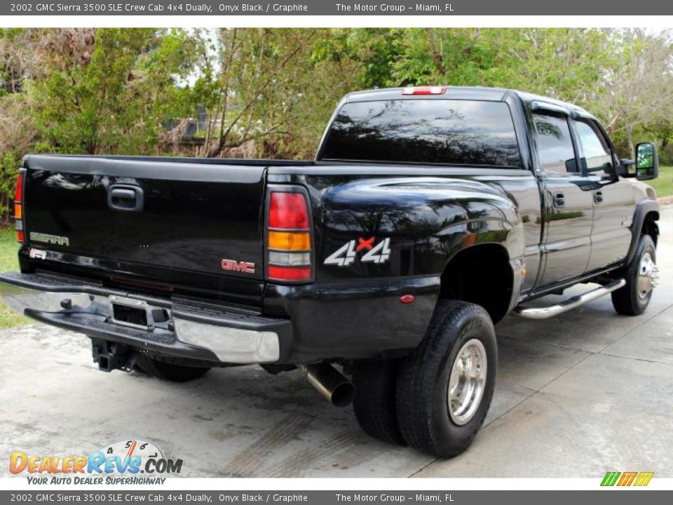 2002 GMC Sierra 3500 SLE Crew Cab 4x4 Dually Onyx Black / Graphite Photo #13