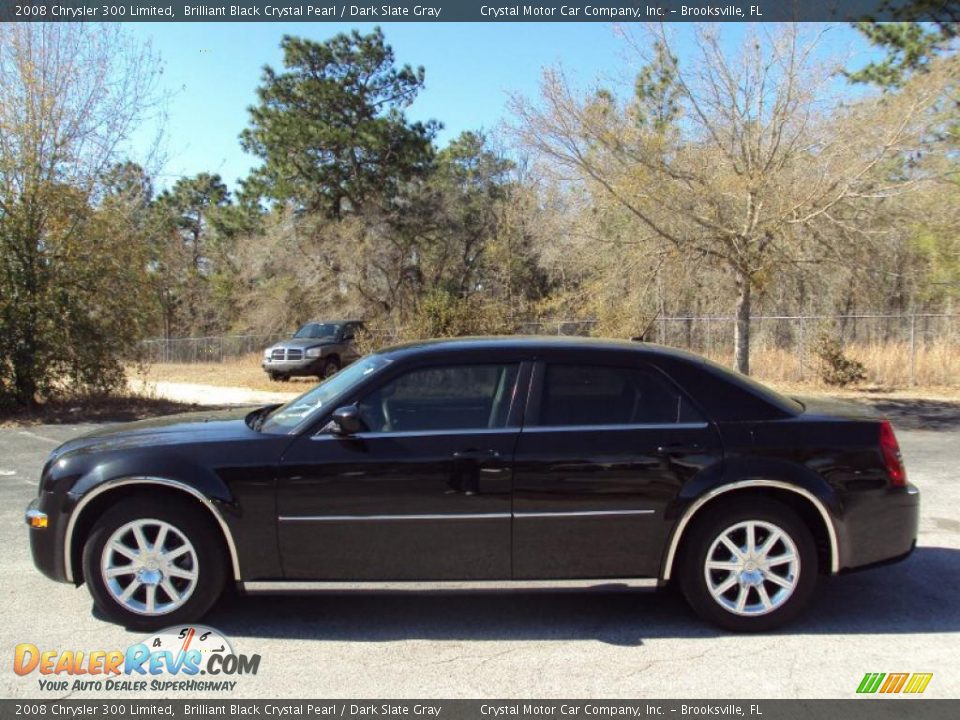 2008 Chrysler 300 Limited Brilliant Black Crystal Pearl / Dark Slate Gray Photo #2