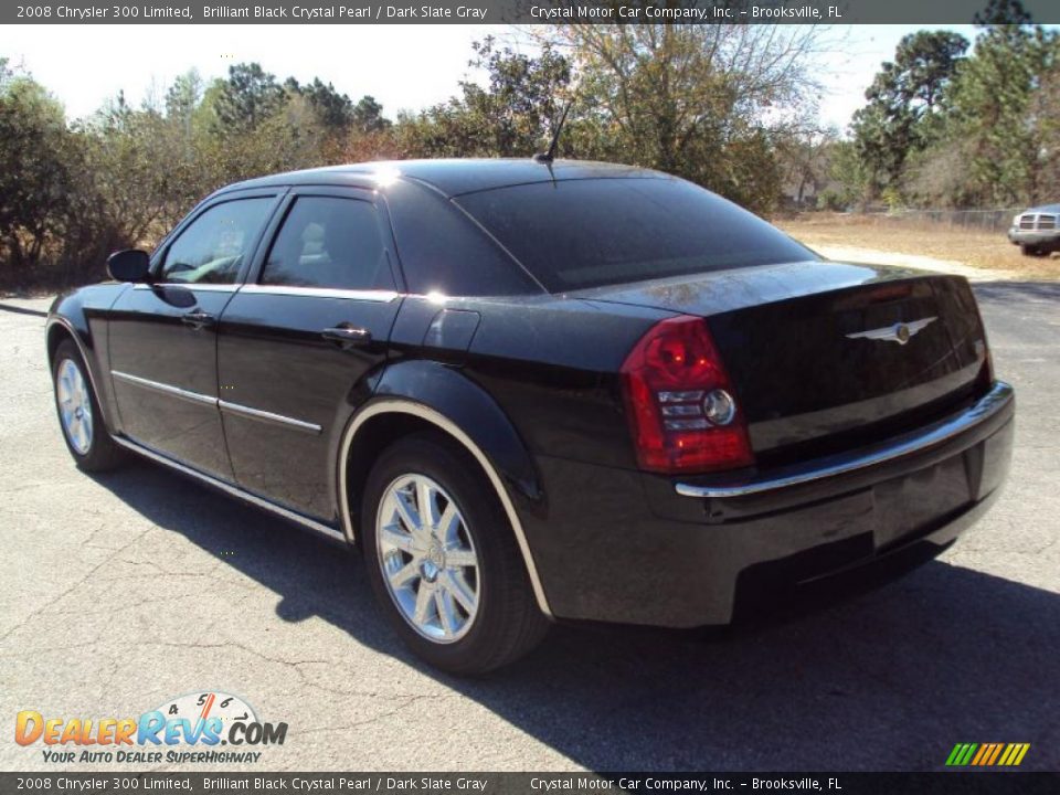 2008 Chrysler 300 Limited Brilliant Black Crystal Pearl / Dark Slate Gray Photo #3