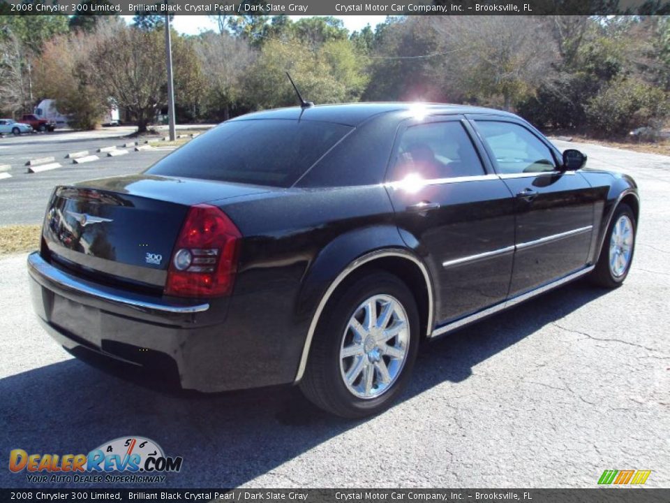 2008 Chrysler 300 Limited Brilliant Black Crystal Pearl / Dark Slate Gray Photo #8