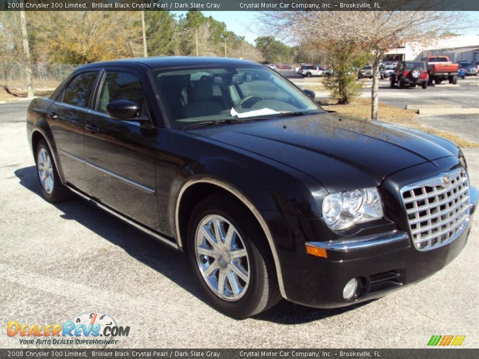 2008 Chrysler 300 Limited Brilliant Black Crystal Pearl / Dark Slate Gray Photo #10