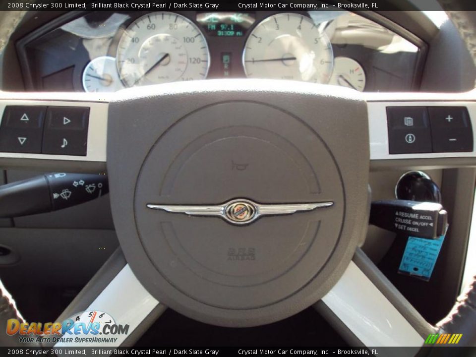 2008 Chrysler 300 Limited Brilliant Black Crystal Pearl / Dark Slate Gray Photo #21