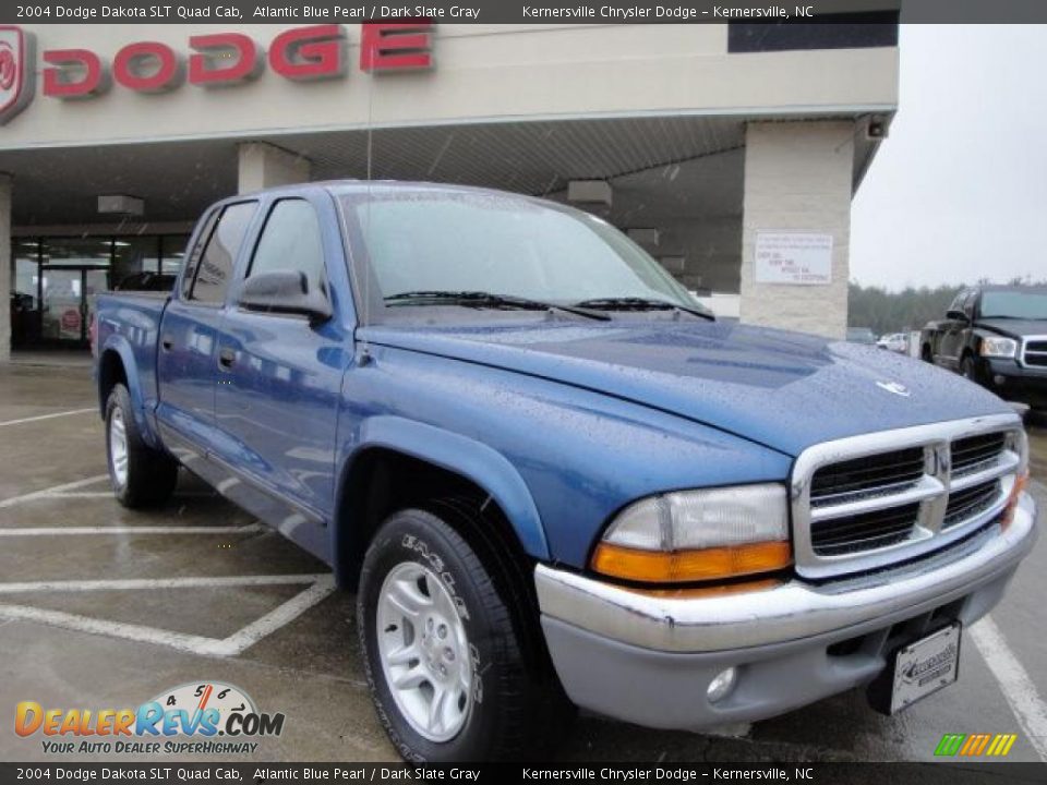 2004 Dodge Dakota SLT Quad Cab Atlantic Blue Pearl / Dark Slate Gray Photo #1