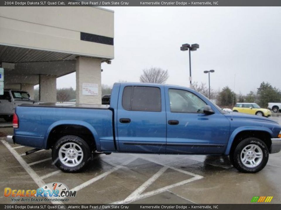 2004 Dodge Dakota SLT Quad Cab Atlantic Blue Pearl / Dark Slate Gray Photo #2