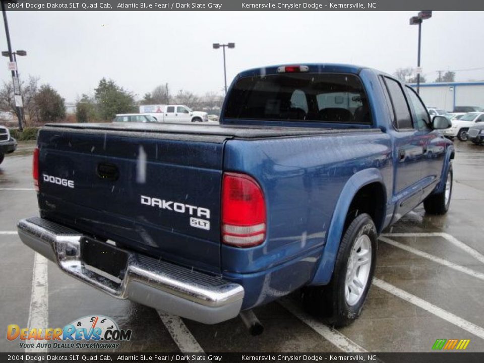 2004 Dodge Dakota SLT Quad Cab Atlantic Blue Pearl / Dark Slate Gray Photo #3