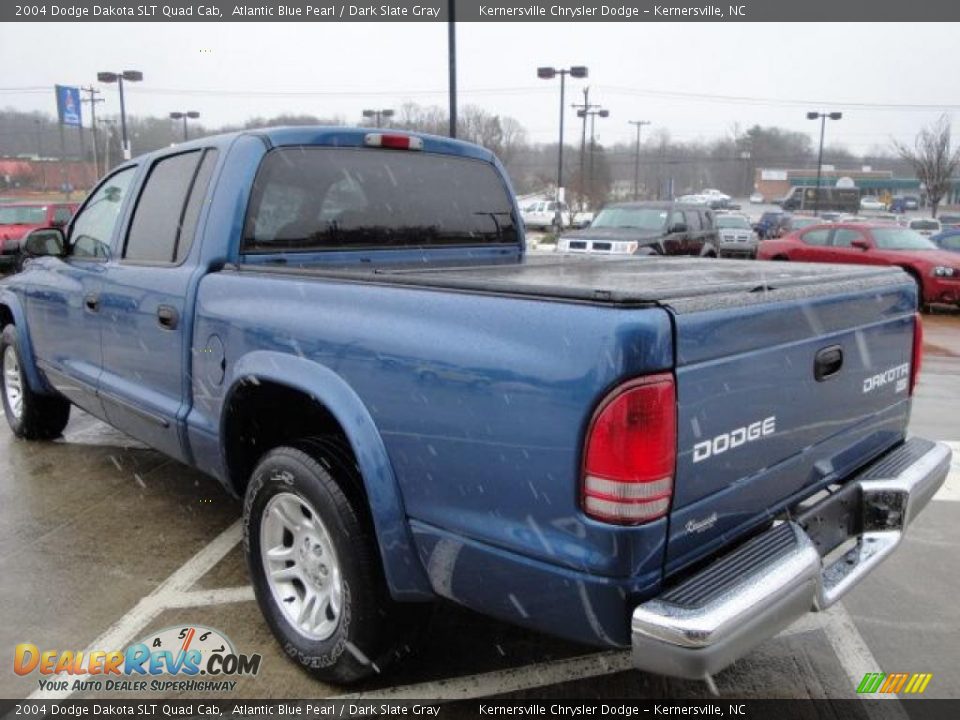 2004 Dodge Dakota SLT Quad Cab Atlantic Blue Pearl / Dark Slate Gray Photo #5