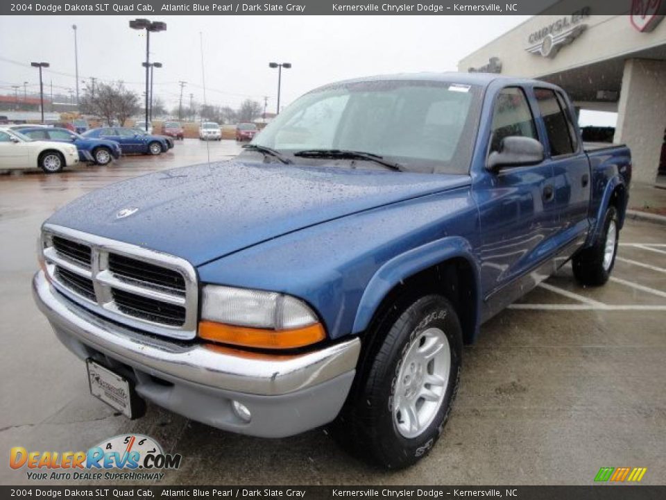 2004 Dodge Dakota SLT Quad Cab Atlantic Blue Pearl / Dark Slate Gray Photo #7