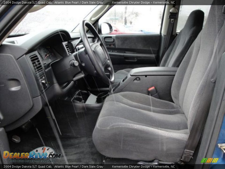 2004 Dodge Dakota SLT Quad Cab Atlantic Blue Pearl / Dark Slate Gray Photo #11