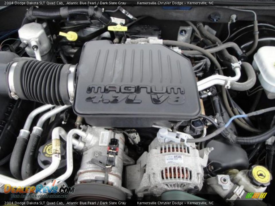 2004 Dodge Dakota SLT Quad Cab Atlantic Blue Pearl / Dark Slate Gray Photo #22