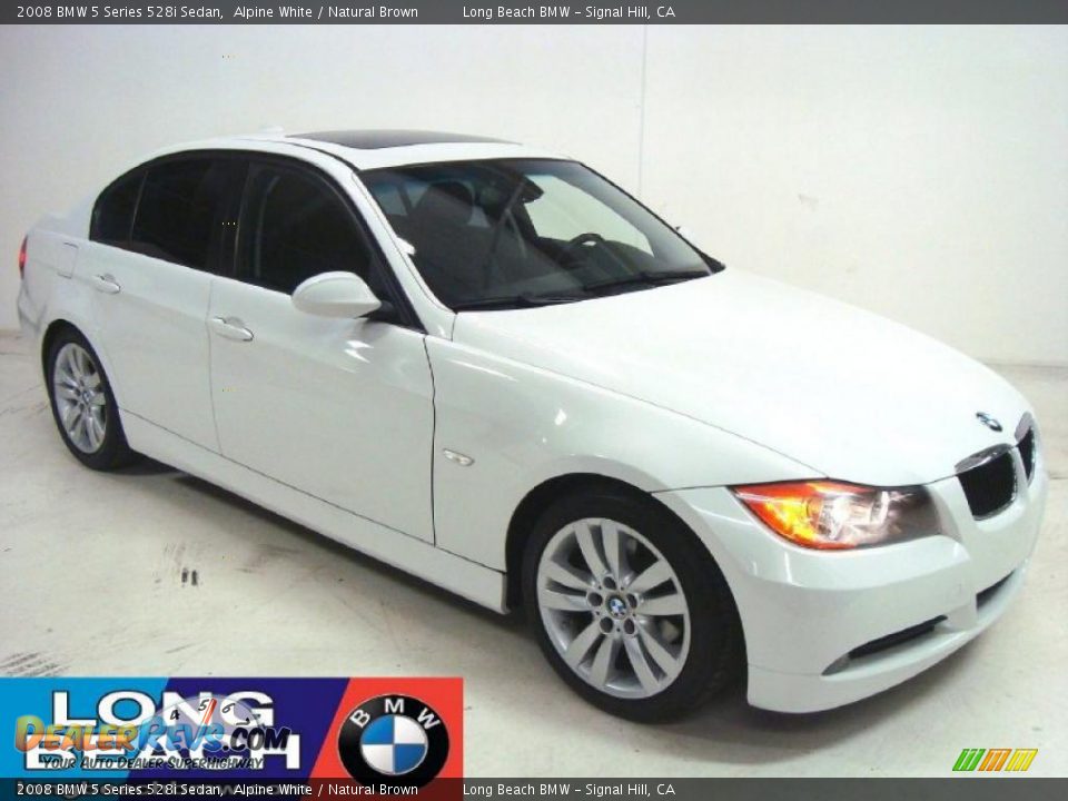 2008 BMW 5 Series 528i Sedan Alpine White / Natural Brown Photo #1
