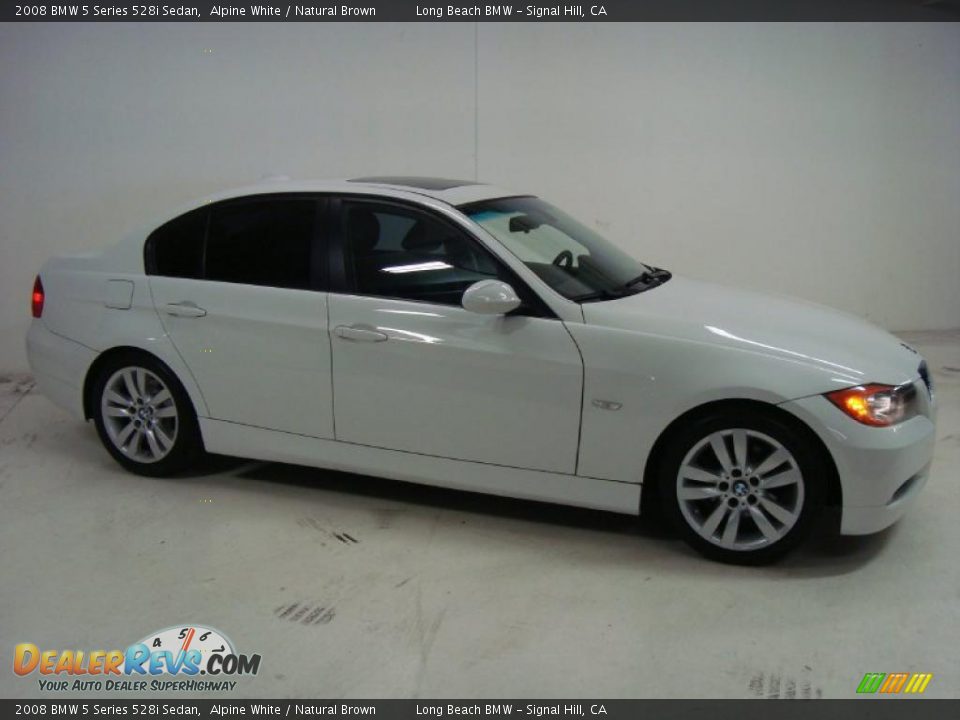 2008 BMW 5 Series 528i Sedan Alpine White / Natural Brown Photo #2