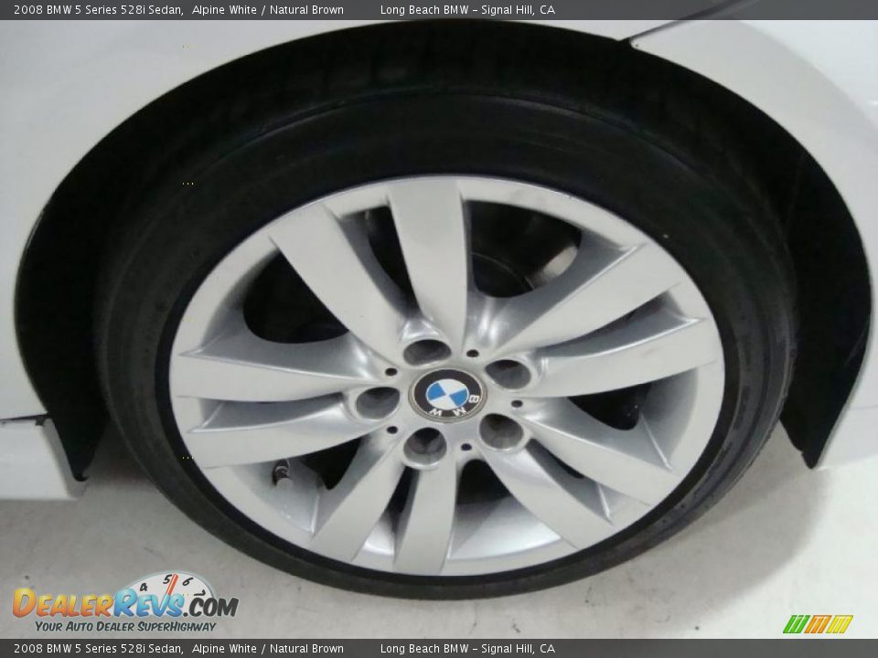 2008 BMW 5 Series 528i Sedan Alpine White / Natural Brown Photo #3
