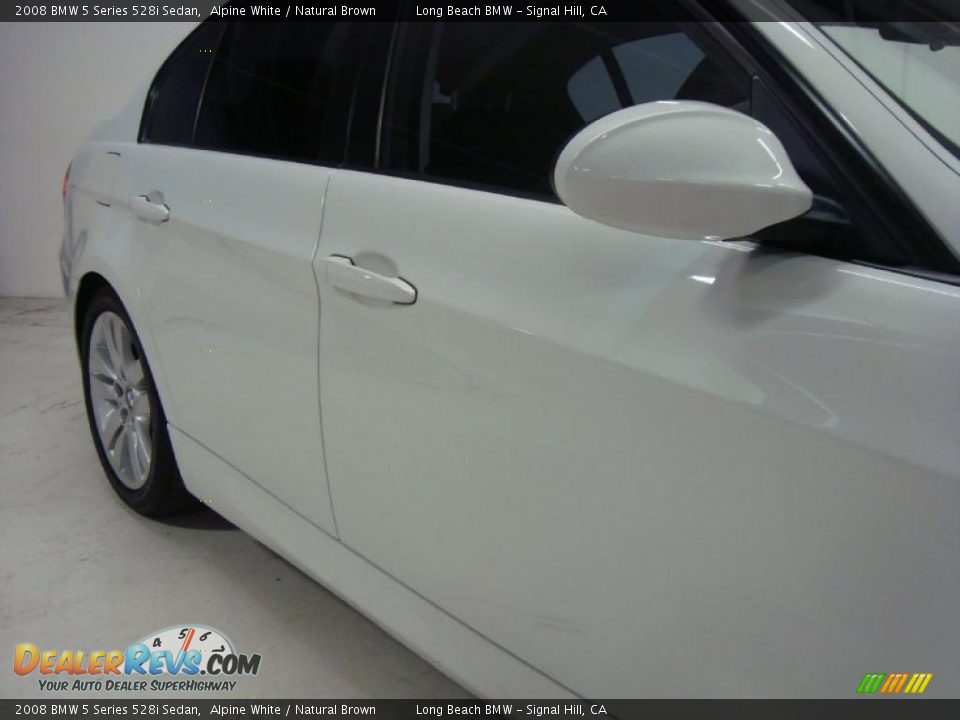 2008 BMW 5 Series 528i Sedan Alpine White / Natural Brown Photo #4