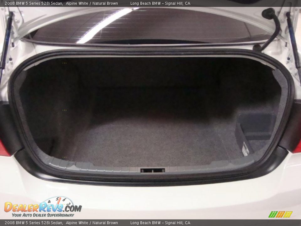 2008 BMW 5 Series 528i Sedan Alpine White / Natural Brown Photo #8