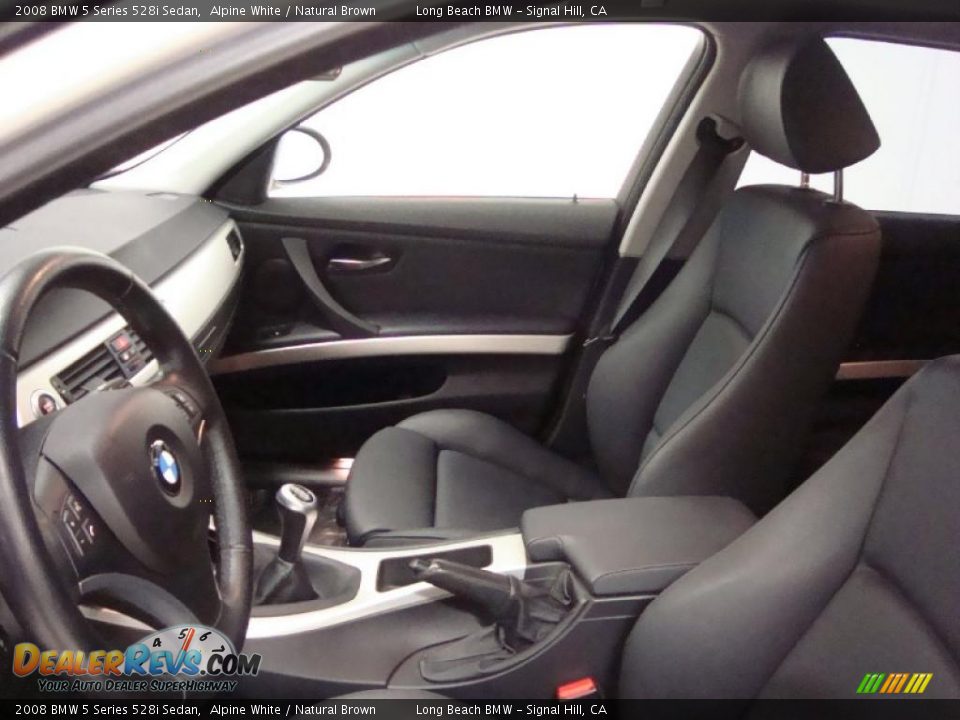 2008 BMW 5 Series 528i Sedan Alpine White / Natural Brown Photo #18