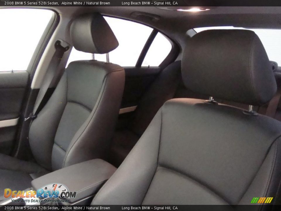 2008 BMW 5 Series 528i Sedan Alpine White / Natural Brown Photo #19