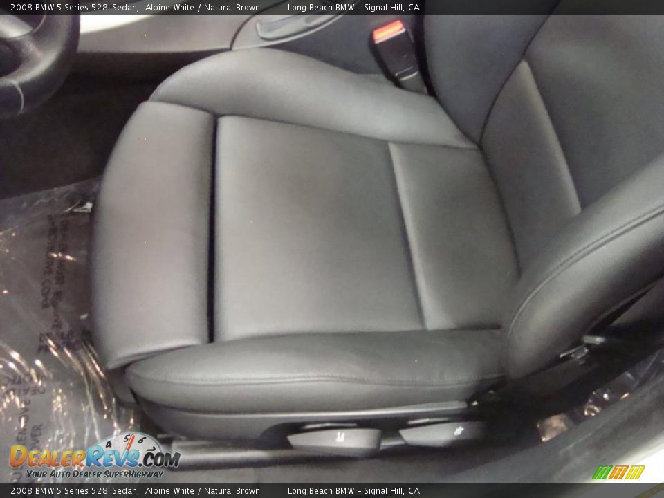 2008 BMW 5 Series 528i Sedan Alpine White / Natural Brown Photo #20