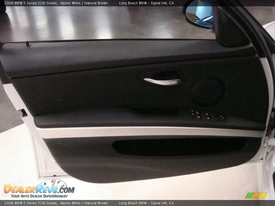 2008 BMW 5 Series 528i Sedan Alpine White / Natural Brown Photo #21