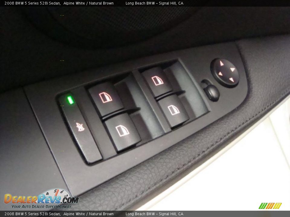 2008 BMW 5 Series 528i Sedan Alpine White / Natural Brown Photo #22