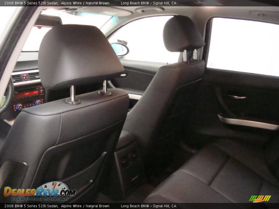 2008 BMW 5 Series 528i Sedan Alpine White / Natural Brown Photo #23