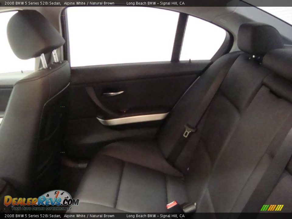 2008 BMW 5 Series 528i Sedan Alpine White / Natural Brown Photo #24