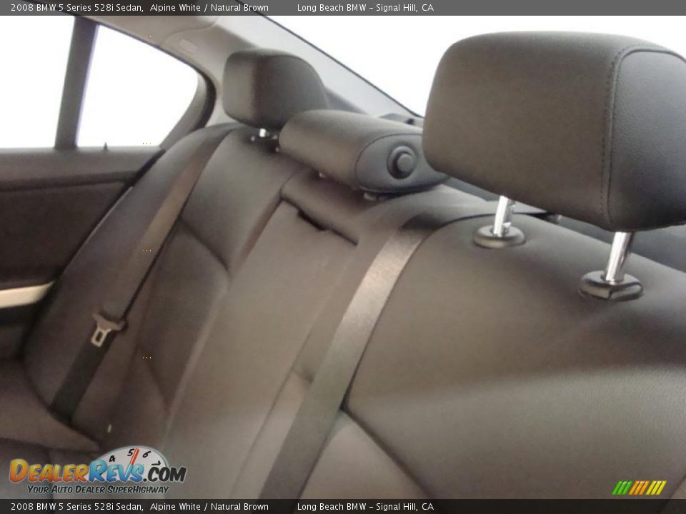2008 BMW 5 Series 528i Sedan Alpine White / Natural Brown Photo #25