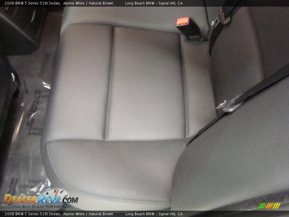 2008 BMW 5 Series 528i Sedan Alpine White / Natural Brown Photo #26