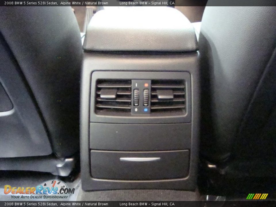 2008 BMW 5 Series 528i Sedan Alpine White / Natural Brown Photo #28