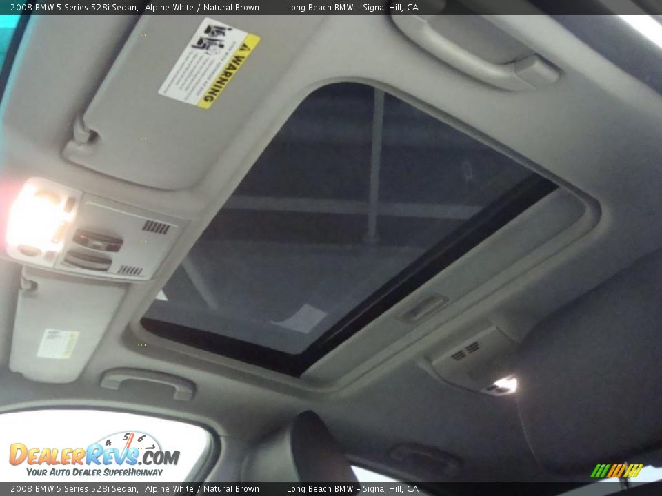 2008 BMW 5 Series 528i Sedan Alpine White / Natural Brown Photo #29